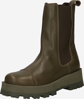 SELECTED FEMME - Botas Chelsea en verde: frente