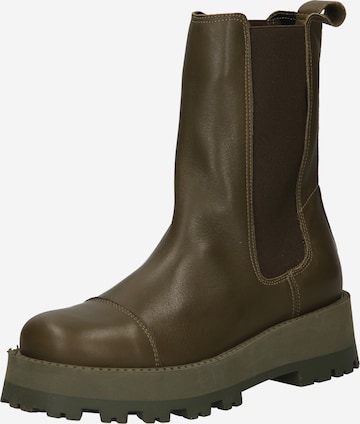 SELECTED FEMME Chelsea Boots in Green: front