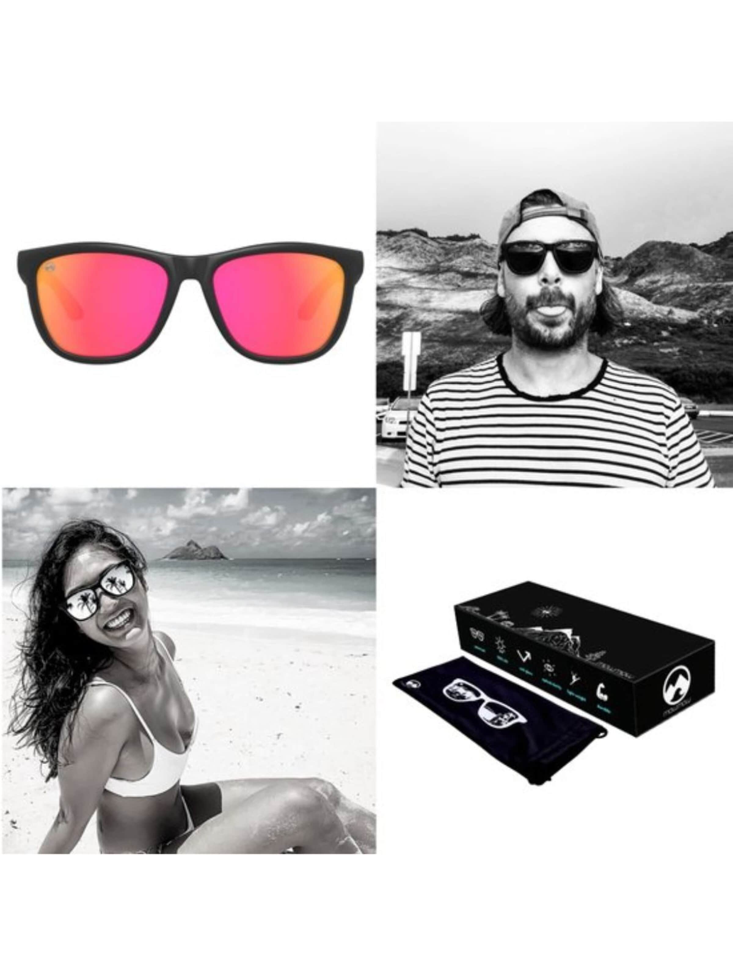 Mowmow - Gafas de sol deportivas 'MowMow Opal LIMITED Sunglasses - Polarized - Men - Women' en rojo