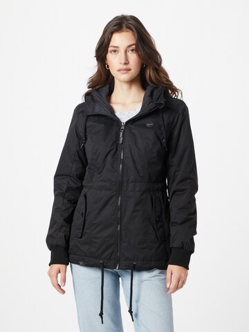 Ragwear Between-seasons parka 'DANKKA' in Black: front