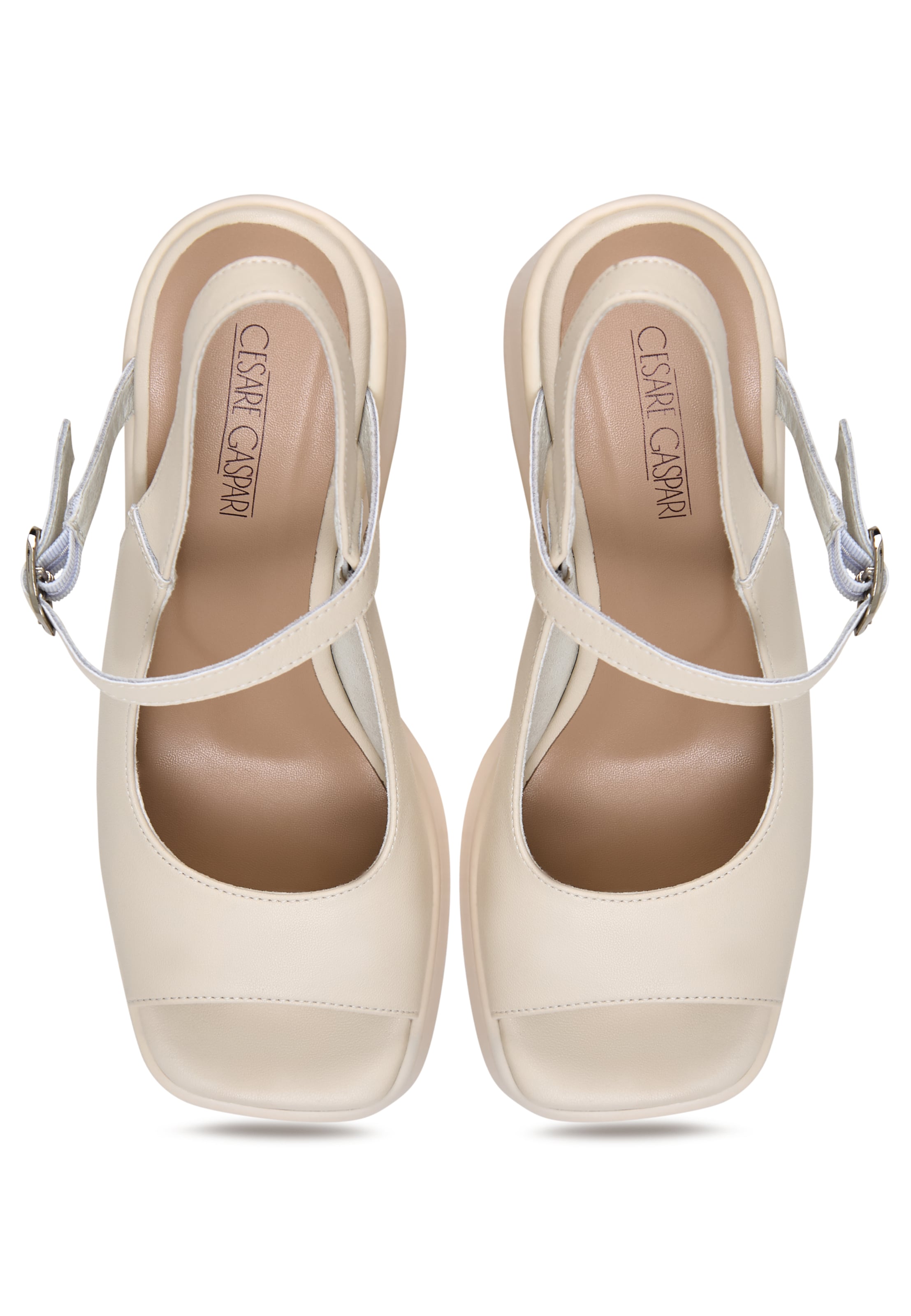 CESARE GASPARI Slingback pumps in White