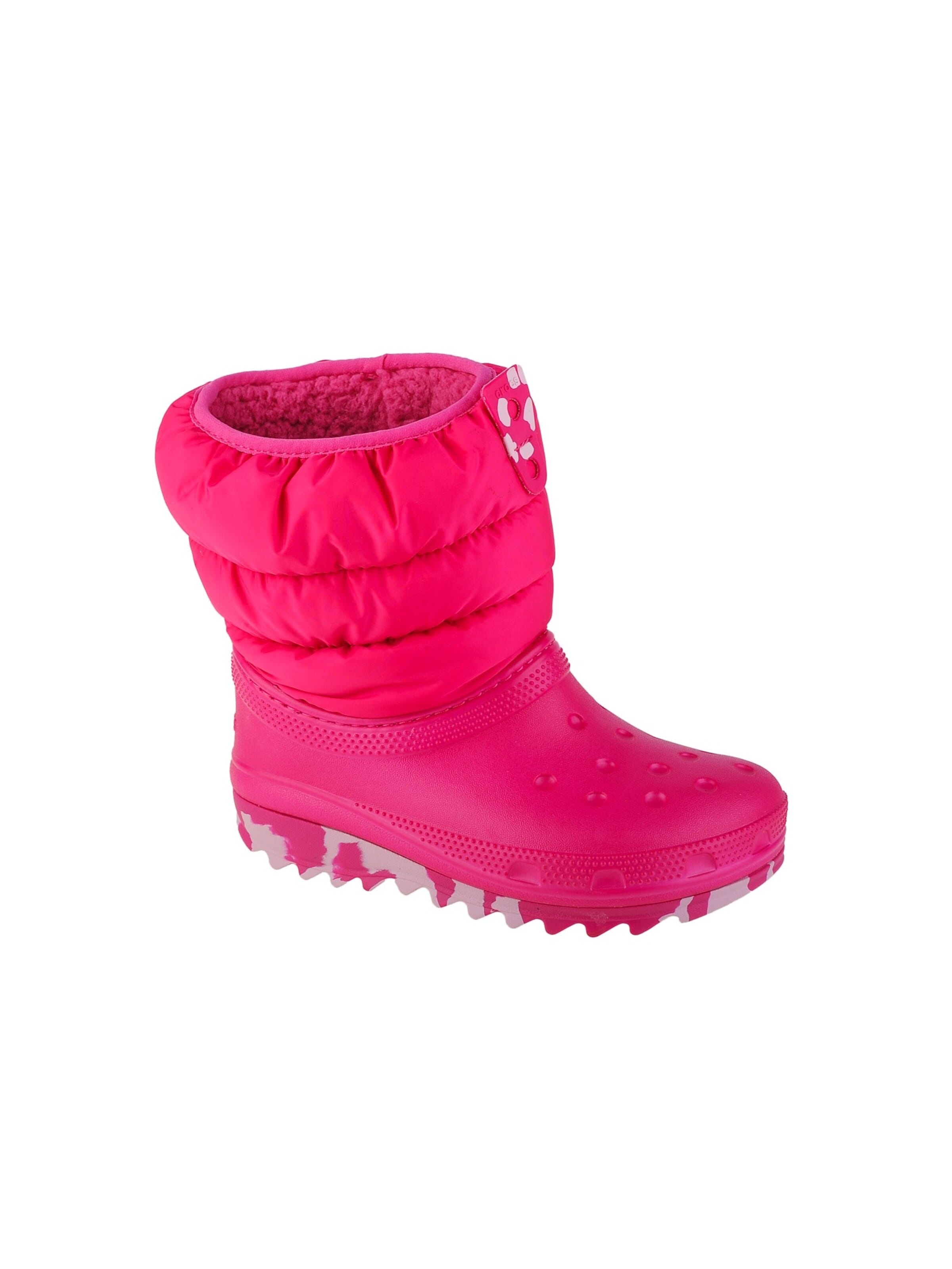 Crocs Boot 'Crocs Classic Neo Puff Boot Kids' in Pink: front