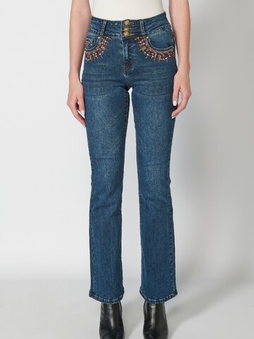 Flared Jeans 'Bell' di KOROSHI in blu: frontale