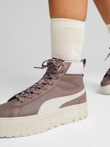 PUMA High-Top Sneakers 'Mayze' in Brown: front