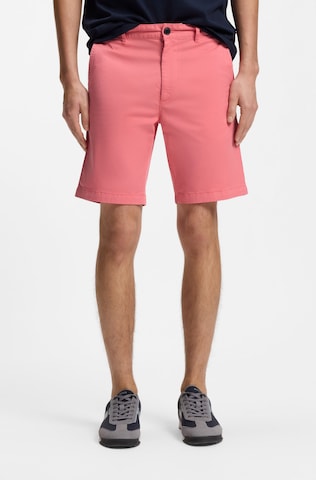 BOSS Slim fit Chino Pants in Pink: front