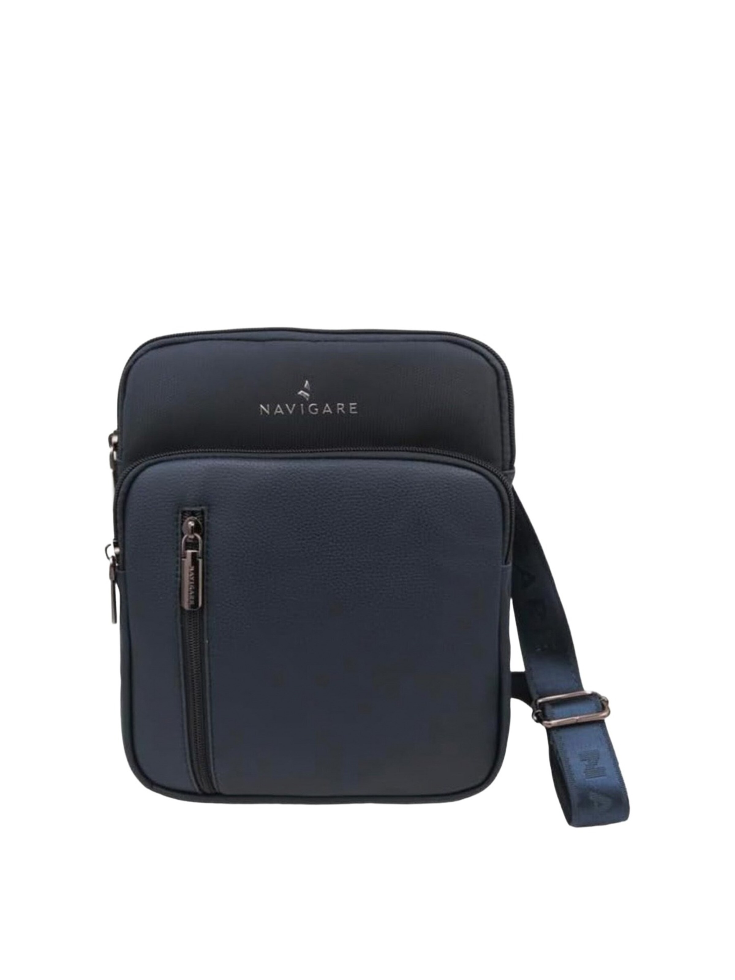Borsa a tracolla 'Borsa a Tracolla Uomo Navigare Poliestere Chiusura Zip' di Navigare in blu: frontale