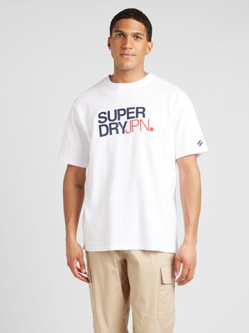 T-Shirt Superdry en blanc : devant