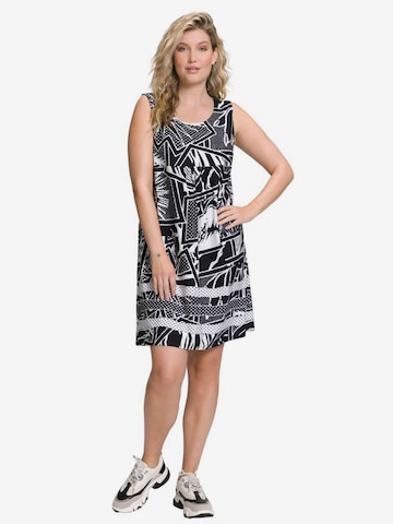 Ulla Popken Summer Dress in Black: front