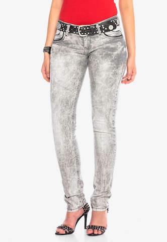 CIPO & BAXX Skinny Jeans 'C46006' in Grijs: voorkant