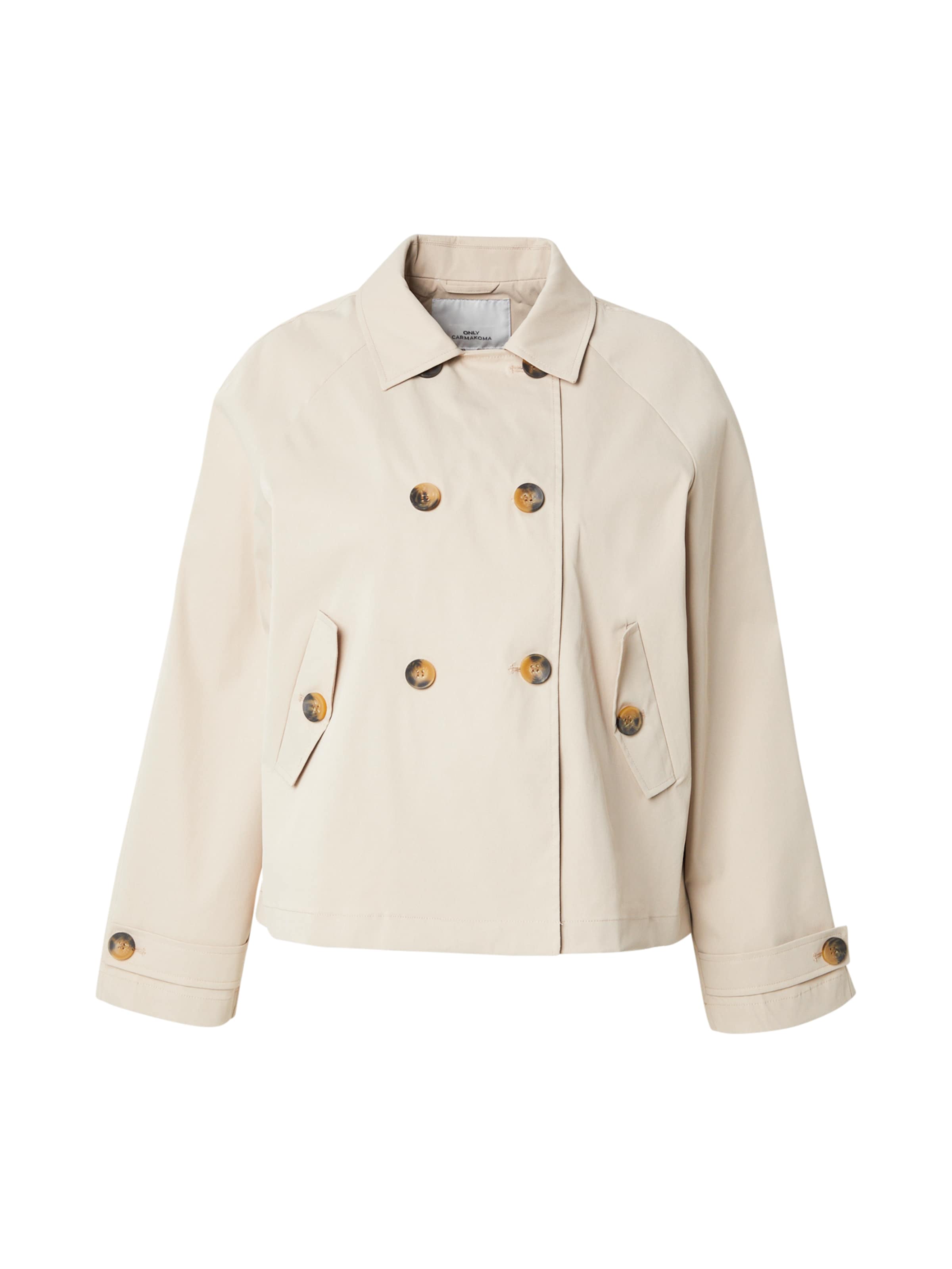 Veste mi-saison 'CARApril' ONLY Carmakoma en beige : devant