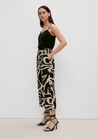 COMMA Wide leg Broek in Zwart