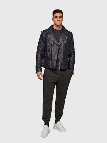 THE ODDS Overgangsjakke 'Mulberry Purple Matte Leather Jacket Men/ LMTD Edition' i sort: forside