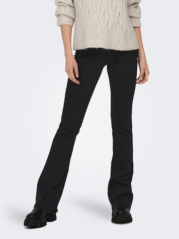 ONLY Flared Jeans 'BLUSH' in Black: front