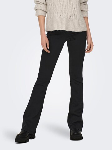 ONLY Flared Jeans 'BLUSH' in Zwart: voorkant