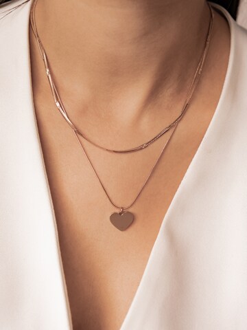 Hey Happiness - Cadena 'Heart Duo' en oro: frente