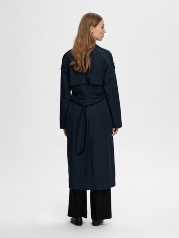 SELECTED FEMME Between-Seasons Coat 'New Bren' in Blue