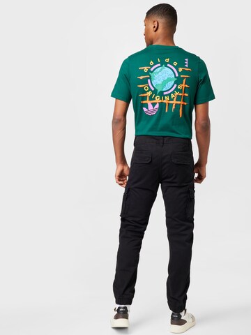 OVS Tapered Cargo Pants in Black