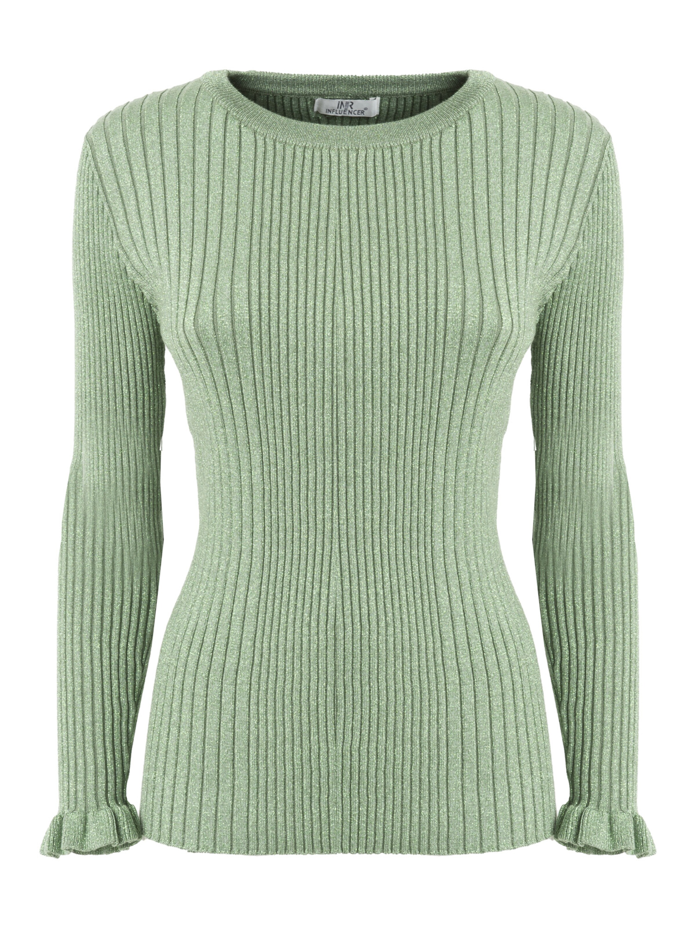 zaļš Influencer Džemperis: no priekšpuses