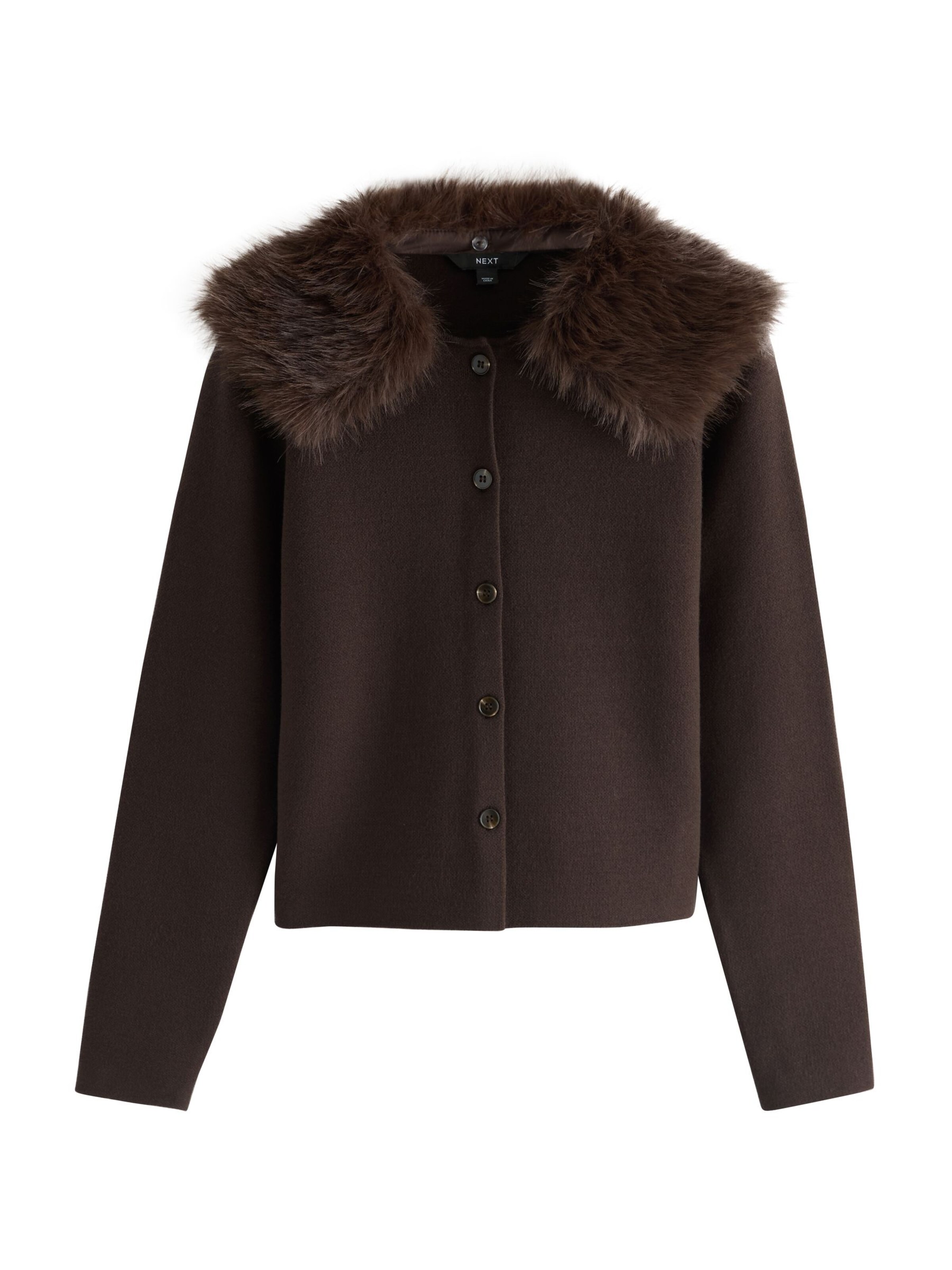 Next Strickjacke in Braun: Vorderseite