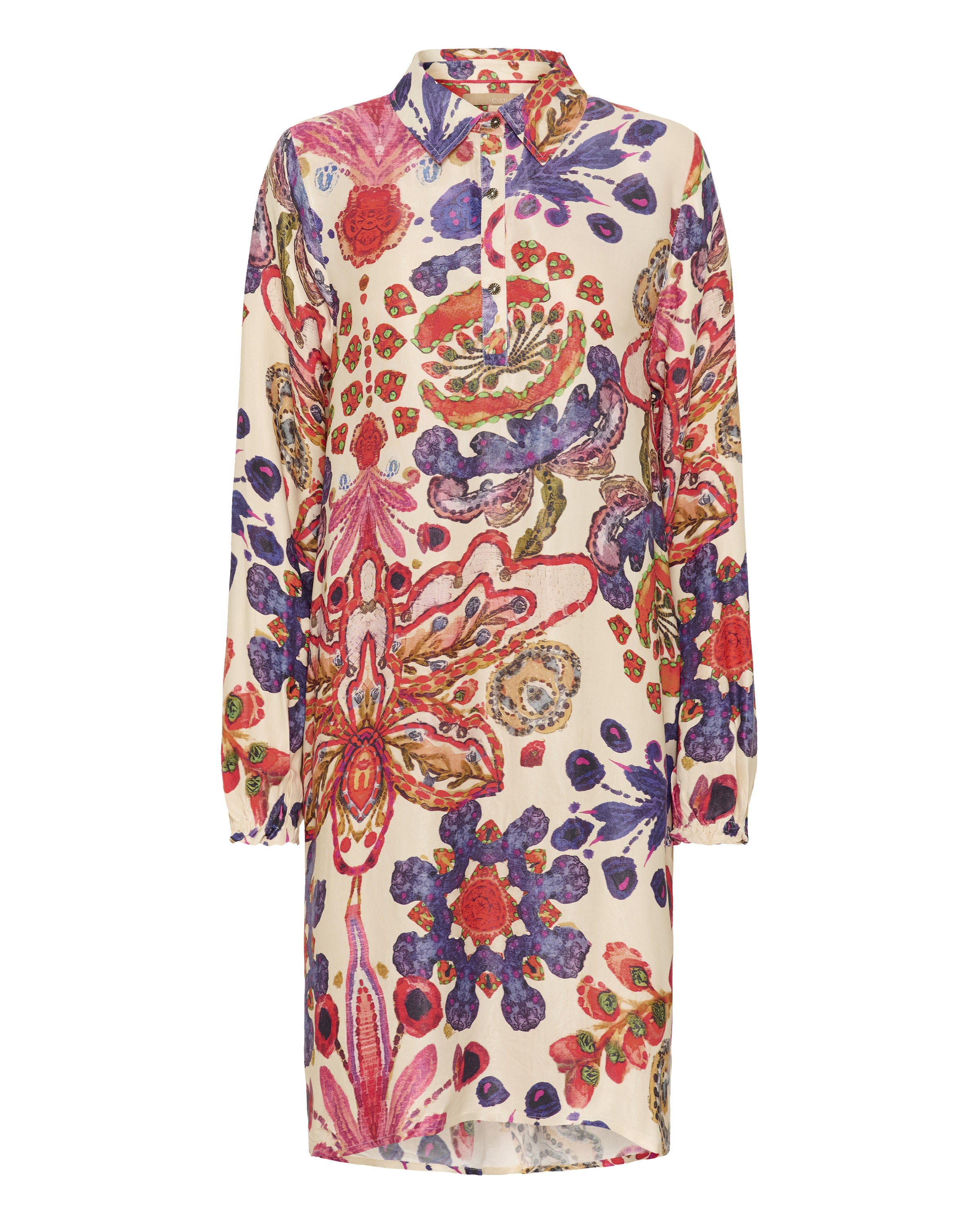 CULTURE Blusenkleid in Mischfarben: Vorderseite