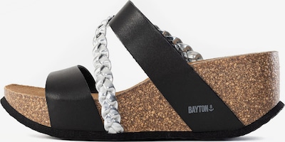 Bayton Pantolette in schwarz / silber, Produktansicht