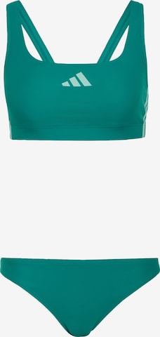 ADIDAS PERFORMANCE - Bustier Bikini deportivo en verde: frente