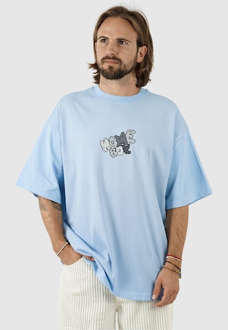 HOMEBOY T-shirt 'Screaming Face' i blå: framsida