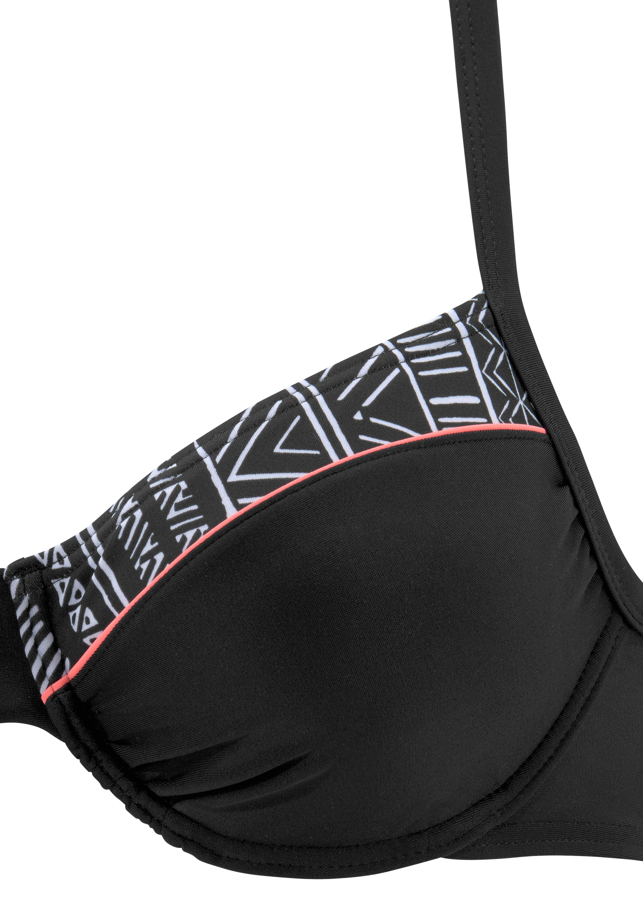 KangaROOS T-Shirt Sportbikini in Schwarz