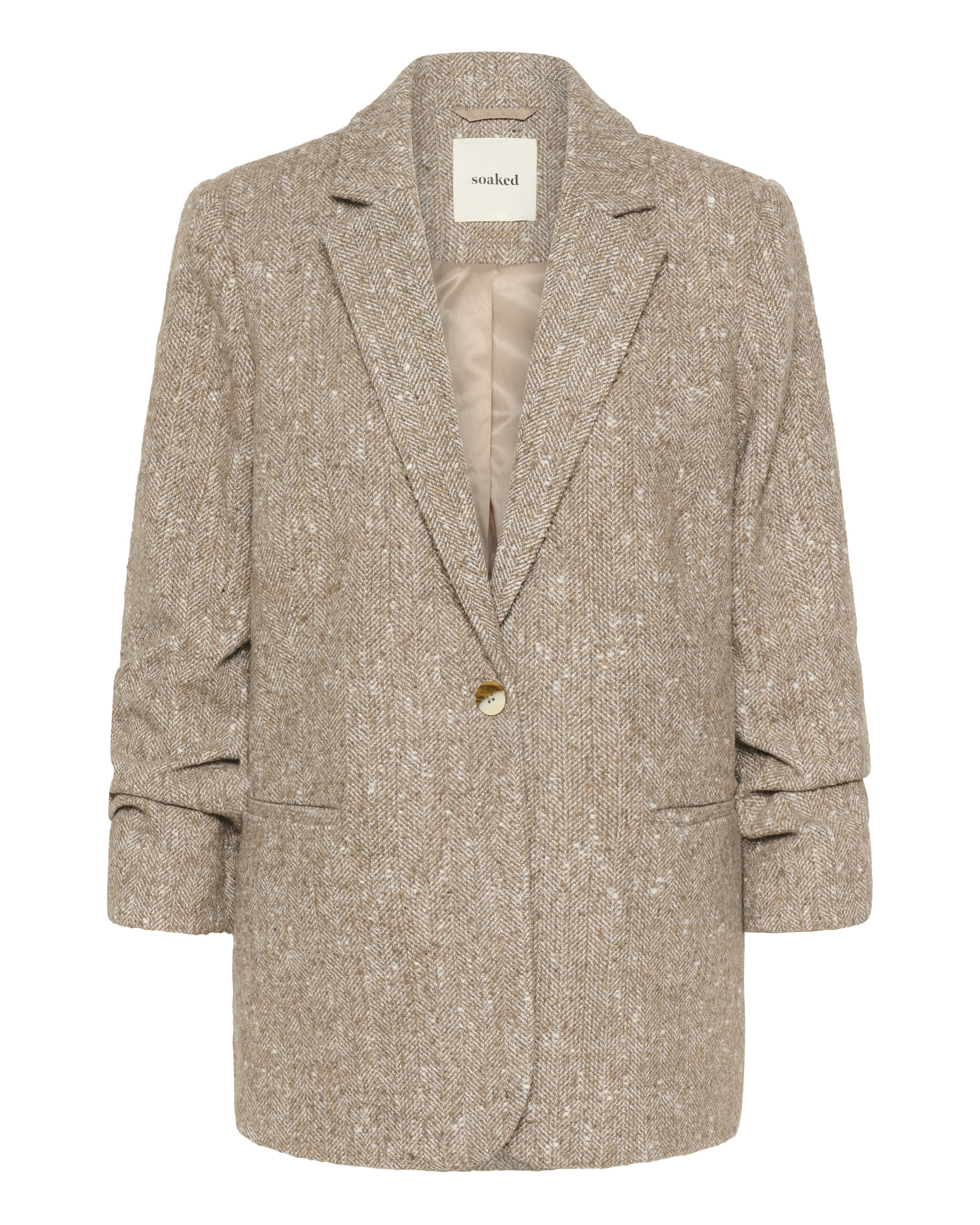 Blazer 'Oleia' SOAKED IN LUXURY en beige : devant
