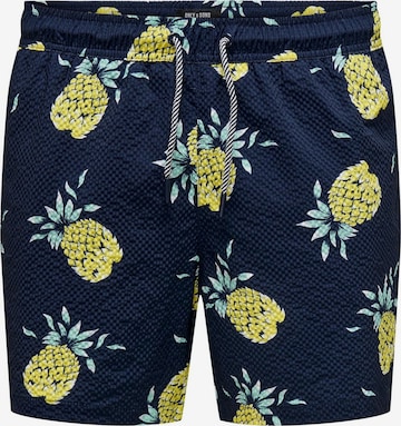Shorts de bain '22029348' Only & Sons en bleu : devant