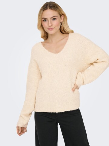 JDY Sweater 'JDYBitten' in Beige