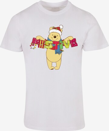 T-Shirt 'Winnie The Pooh - Festive' ABSOLUTE CULT en blanc : devant