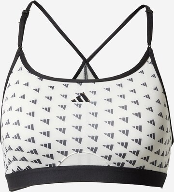 ADIDAS PERFORMANCE Bustier Sport bh 'Aeroreact Light-Support' in Wit: voorkant