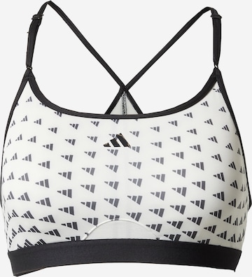 ADIDAS PERFORMANCE Bralette Sports bra 'Aeroreact Light-Support' in White: front