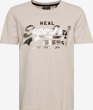 T-shirt Superdry en beige : devant