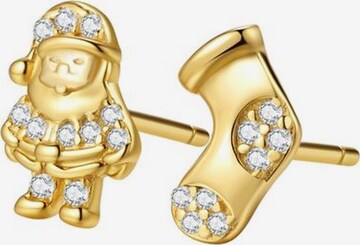 Hey Happiness Earrings 'Santa Cheer' in Gold: front