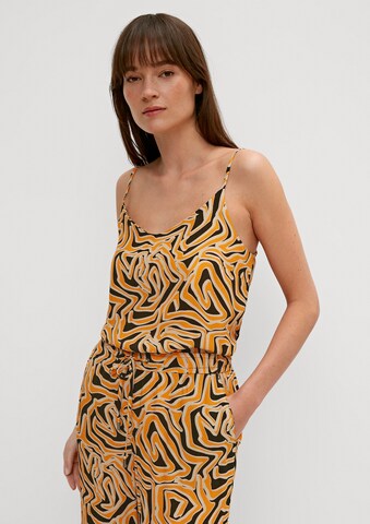 Haut comma casual identity en orange : devant