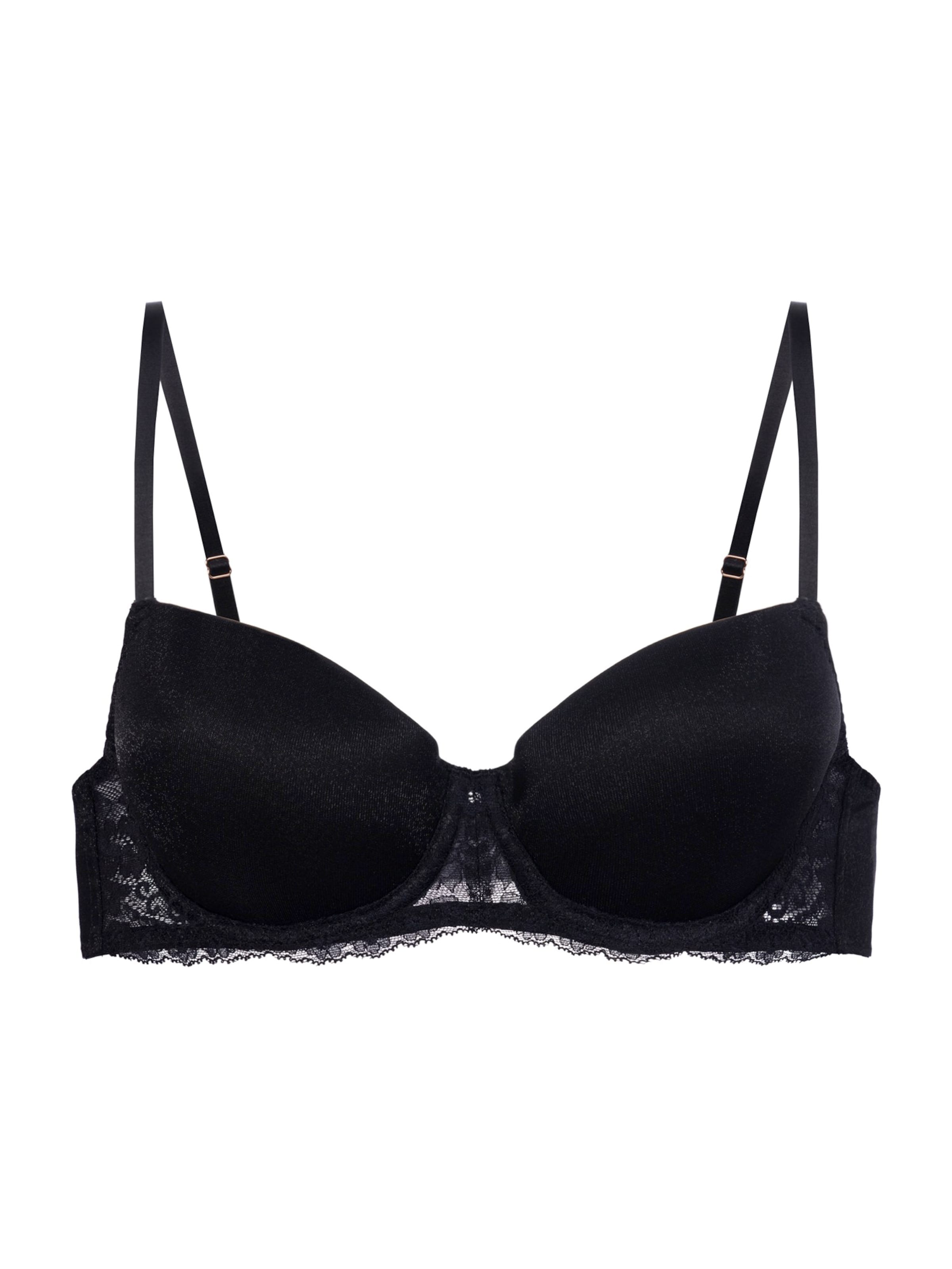 Bustier Soutien-gorge 'DEMI' Dorina en noir : devant