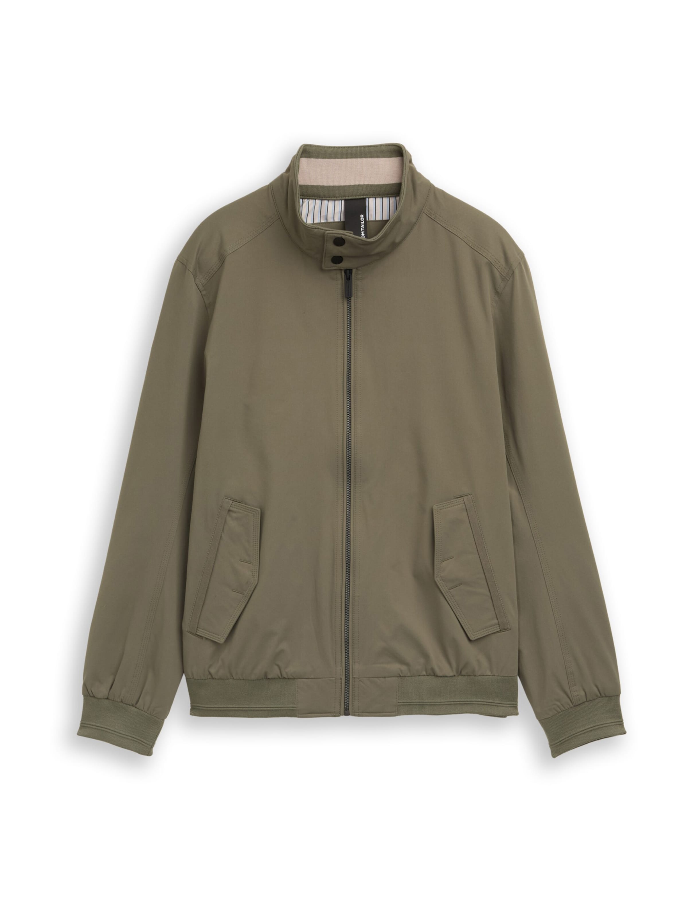 TOM TAILOR Between-Season Jacket 'Harrington' in Green: front