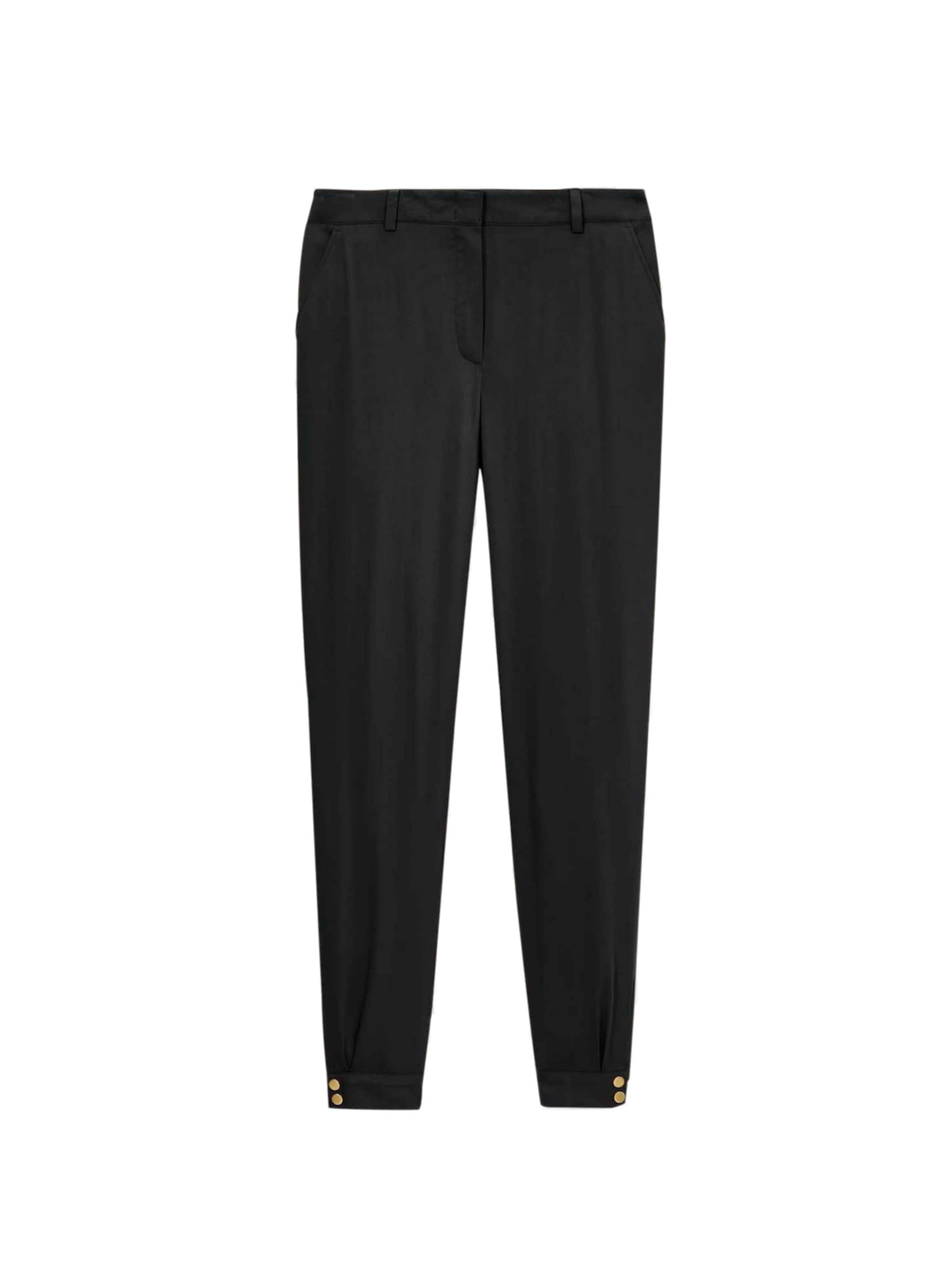 MADELEINE Tapered Broek in Zwart: voorkant