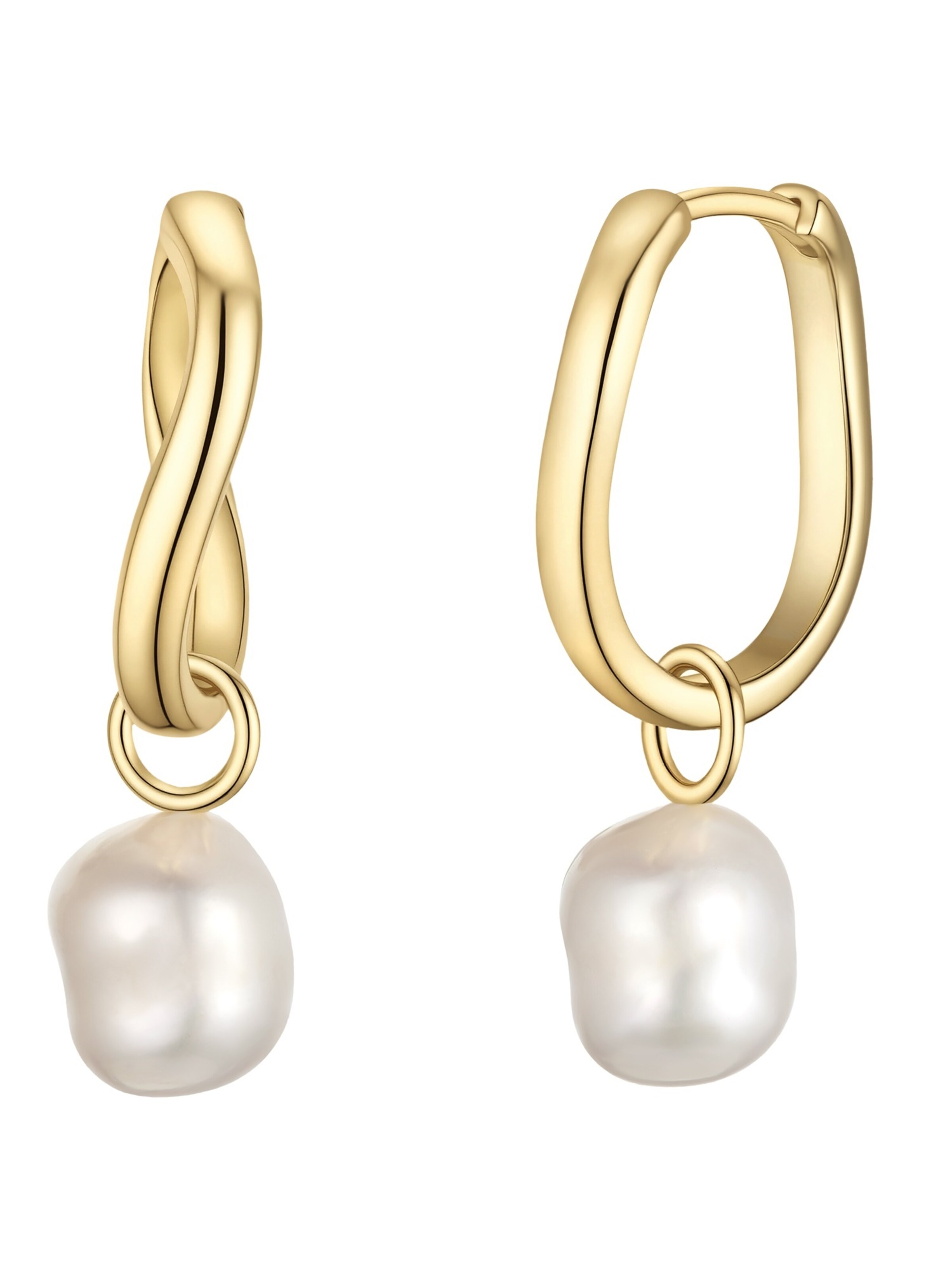 Glanzstücke München Earrings in yellow gold / White, Item view