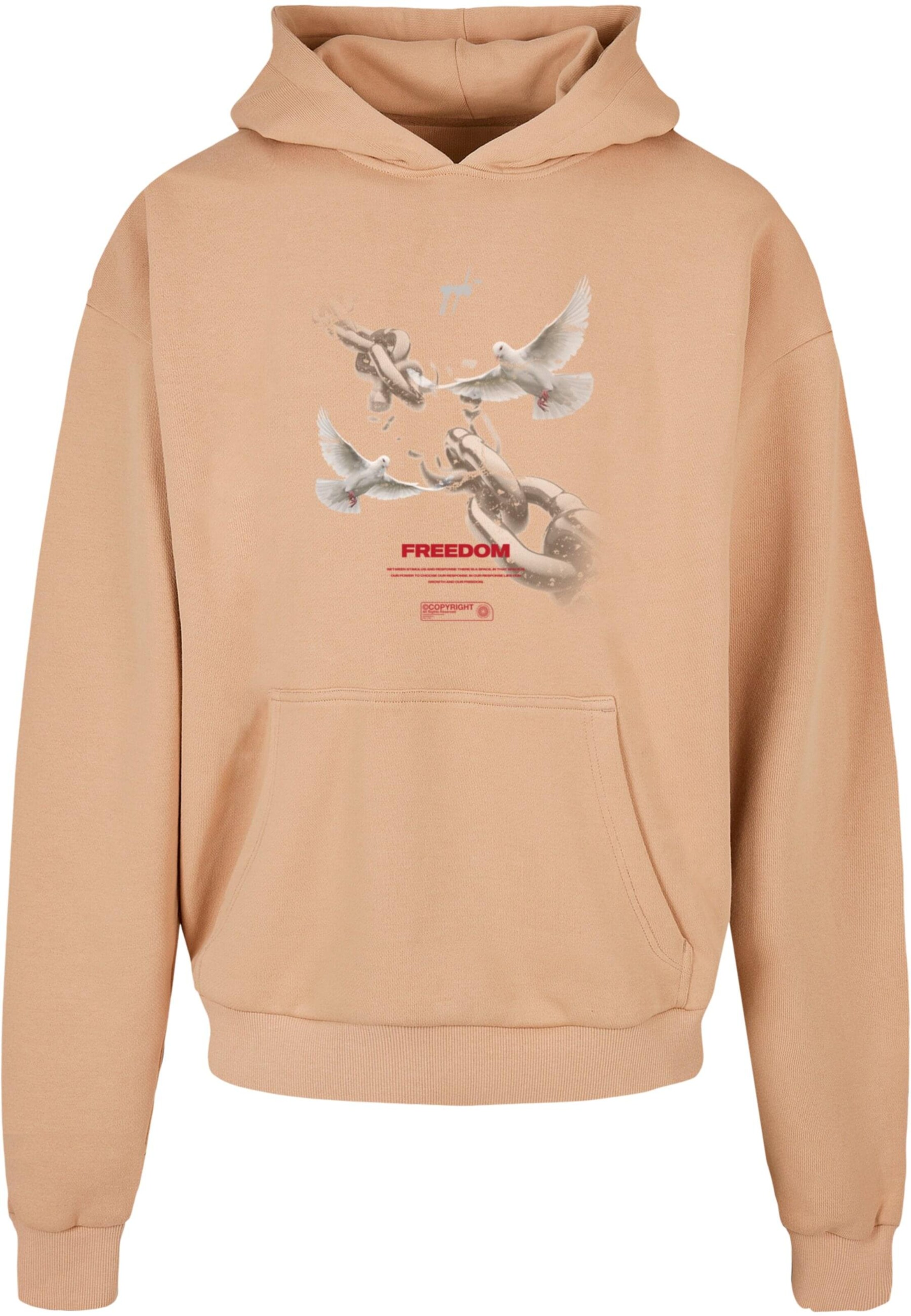 MJ Gonzales Sweatshirt 'Freedom' in Beige: Vorderseite
