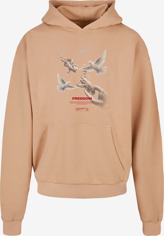 MJ Gonzales Sweatshirt 'Freedom' in Beige: voorkant