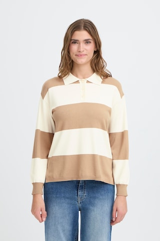 ICHI Sweater in Beige: front