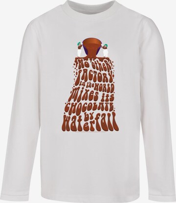 ABSOLUTE CULT Shirt 'Willy Wonka - Chocolate Waterfall' in Weiß: predná strana