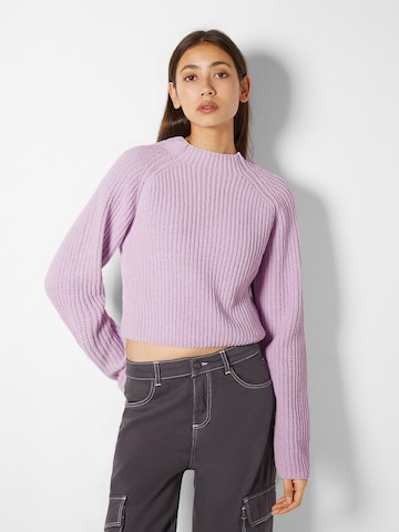 Bershka Sweater in Purple: front