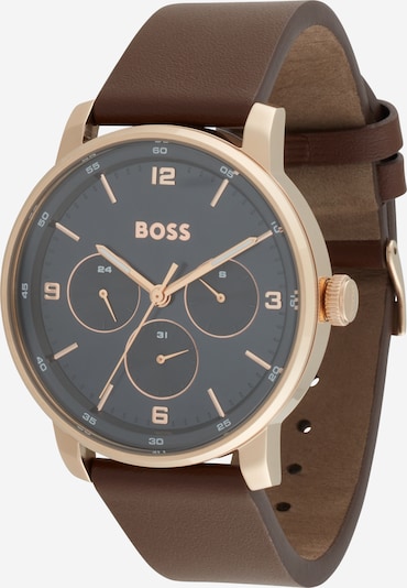BOSS Black Analog Watch 'CONTENDER' in Brown / Gold, Item view