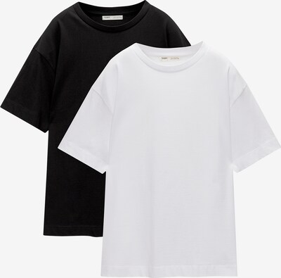 Pull&Bear Majica | črna / bela barva, Prikaz izdelka