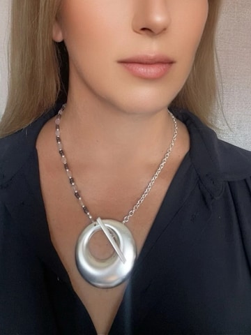 Gloria Mago Kette 'MyHole'‌‌‌‌ in Silber: Vorderseite