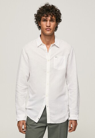 Pepe Jeans Regular Fit Hemd ' PARKER ' in Weiß: Vorderseite
